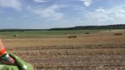 hot summer fuck on a straw bale in the field