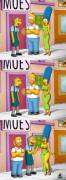 Moe's beer goggles on Marge Simpson (Linkartoon) [The Simpsons]