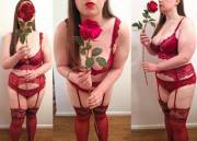 Roses are red, so is my lingerie, get in my bed, and let's celebrate V Day!