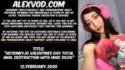 Hotkinkyjo Valentines day total anal destruction with huge dildo