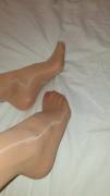 Nude, shiny, really soft, want to feel them?