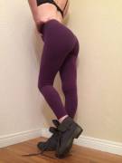 Boots and purple leggings! [F] x-post from GW