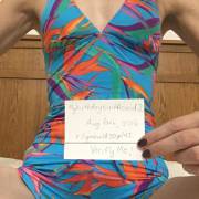 Verification in my news swim suit. 37f