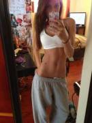 in some sweatpants