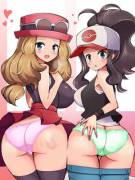 [Trainer] Serena and Hilda pantsu