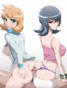 [Trainer] Gen&gt;=2 Misty and Sabrina Double Buttjob by Yaomai [x-post r/Hotdogging]