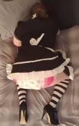 Burying your head in the pillow because you're embarrassed, miss maid?