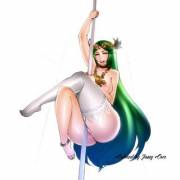 Sexy palutena in pole dance