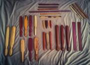 [OC] My kink/poly family and I make handmade exotic wood paddles! No dyes, no shellac, just natural wood, tons of hand sanding, and a little Tried and True.