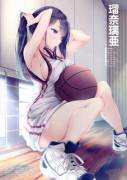 Basketball player ties her hair up [Original]