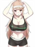 Mythra ready for some exercise