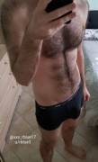 Mirror pic in my bulging black underwear