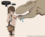 Lara Croft Vs. T-Rex (AuroraZone)