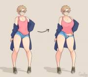 Migumi Feminization [Futa/Herm MTH/TGTF; "Busty Boy/Femboy"] by CuccoKing