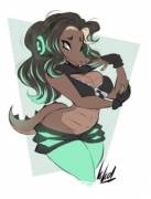 Marina Alligator (F Octoling -&gt; F Anthro Gator Post-TF)[Splatoon 2] by DullVivid