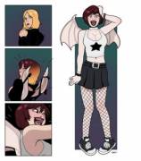 Scott Pilgrim: Fireball Girl [F Human -&gt; F Demon Hipster Chicks] - blackshirtboy