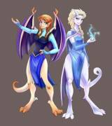 Frozen - Gargoyles (F Humans -&gt; F Gargoyles; Post-TF/Alternate Species)[Disney] by kei111