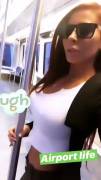 Getting naughty on the airport shuttle