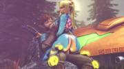 Samus rides Link