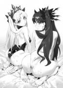 Cumming on Ereshkigal &amp; Ishtar's feet