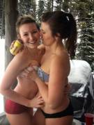 Hot Tub Fun at the Winter Cabin