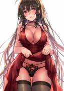 Taihou lifting her dress