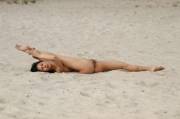 Beach pussy is very limber