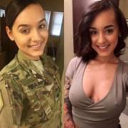Looks like this soldier's got a little more under the uniform than meets the eye