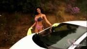 Denise Milani Washes Lamborghini