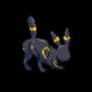 [F] Umbreon Presenting herself in Gen5 pixel art style