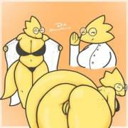 Alphys Stripping (dazedafterhrs)