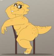 Alphys on a chair (geistverrse)