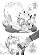 Artoria servicing her king