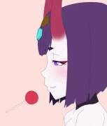 Shuten Douji lick a chupa chups