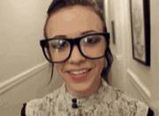 More scenes where nerdy submissive petite teen brunette with hipster-like glasses gets into power exchange scene with dominant girl. Preferably with DIRTY TALK