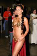 Olivia Munn Cosplaying as Princess Leia Organa