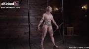 Alt blonde in extreme device bondage