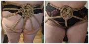 My Dom tried on a new tie on me, always happy to serve as His rope bunny :)