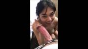 Struggling with his meaty cock