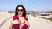 Showing off her fat udders