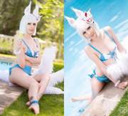 Kaga, my ninetailed cosplay in bikini 