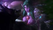 Tyrande gives worgen a cum-covered titjob [Ambrosine]