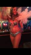 Chubby belly dancer nip slip