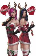 Vi and Caitlyn wishing you a merry Christmas