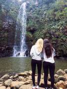 Ava Sambora (left) and her friend