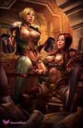 Encounters in the Stone Chalice tavern by VincentCC