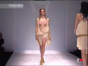 Model accidentally flashing on the catwalk - beautiful pair of ghosts..