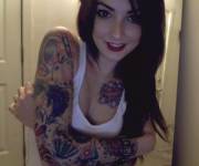 Ruby red lips