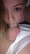 Feels so good deep in her throat (M+F)