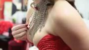Bejeweled boob shake